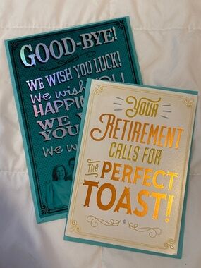 🌻 Bundle of 2 Hallmark Retirement Cards